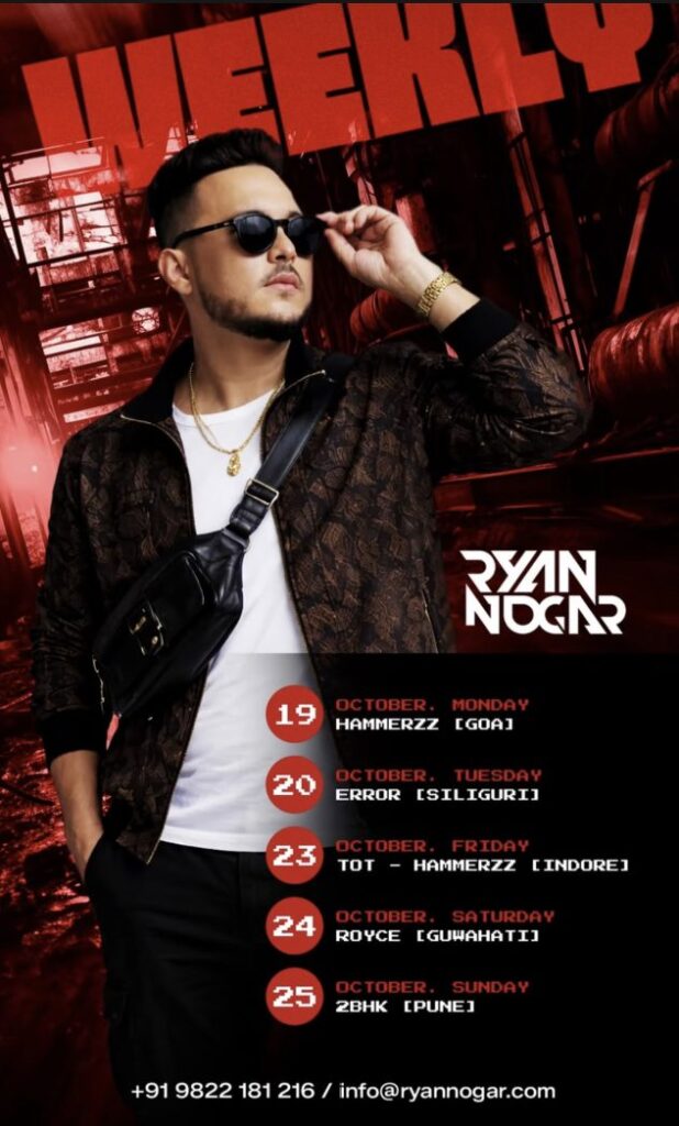 Poster: DJ Ryan Nogar at TOT - Hammerzz, Indore